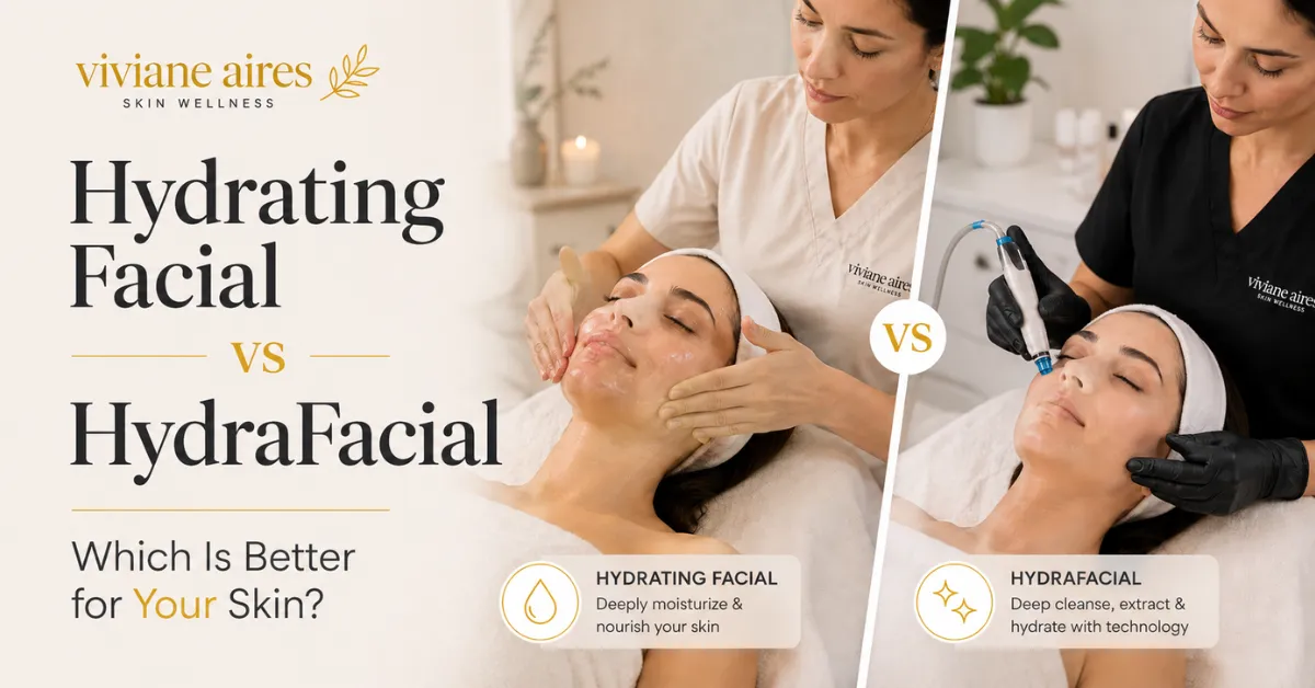 Hydrating facial vs HydraFacial comparison for dry skin