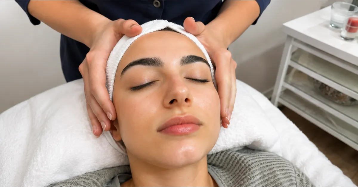 Smooth skin facial treatment helping makeup apply more evenly 